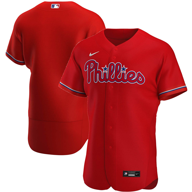 2020 MLB Men Philadelphia Phillies Nike Red Alternate 2020 Authentic Team Jersey 1->philadelphia phillies->MLB Jersey